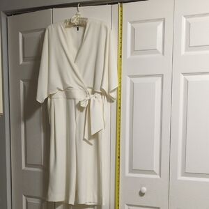 Halston Heritage Ivory Satin Dress